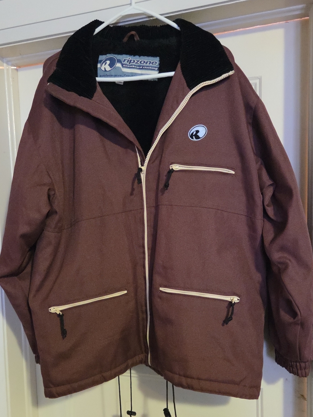 Ripzone Men's Brown Ski Jacket with Contrast Trim